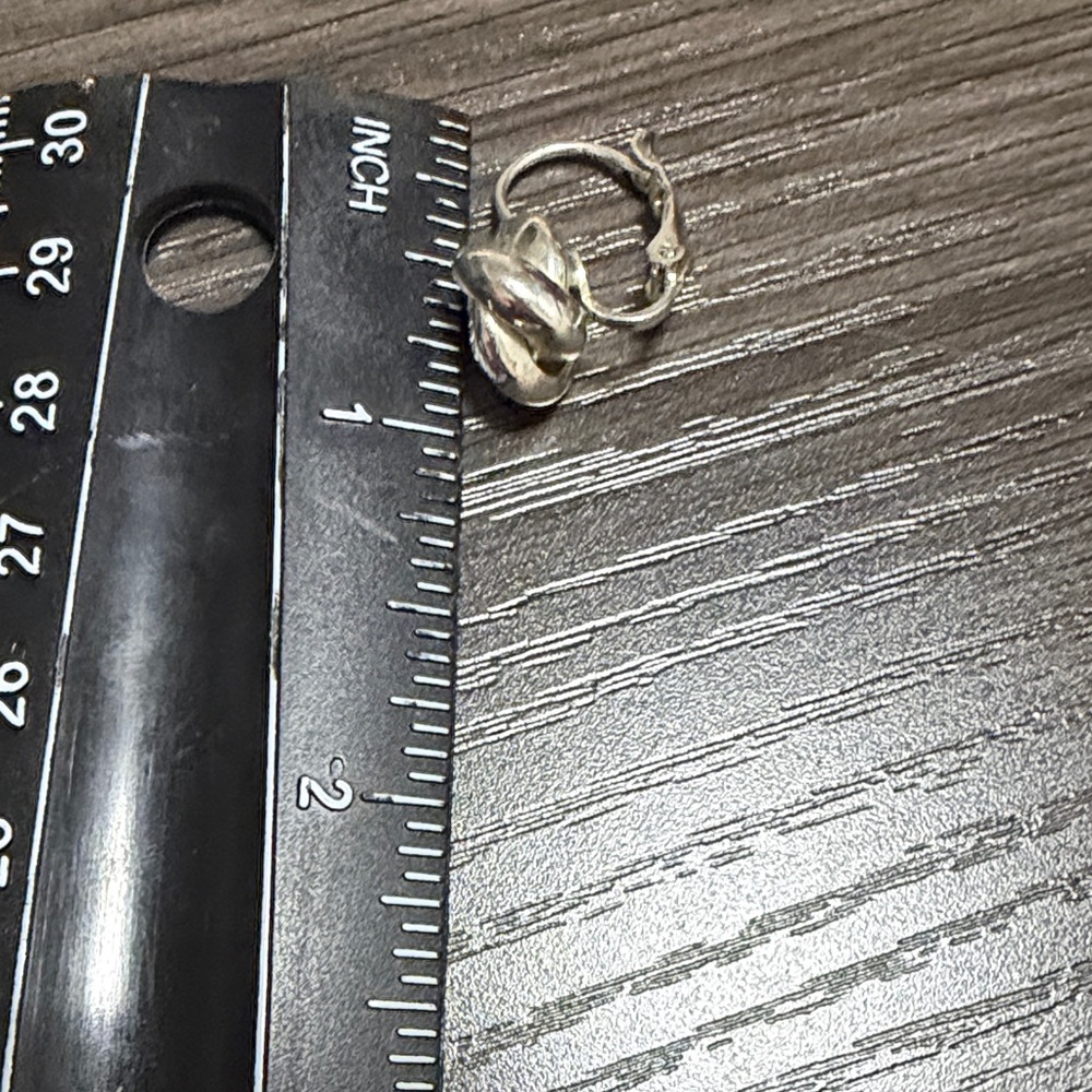 Sterling Silver Knot Drop Leverback Earrings - Silver - Picture 4 of 5